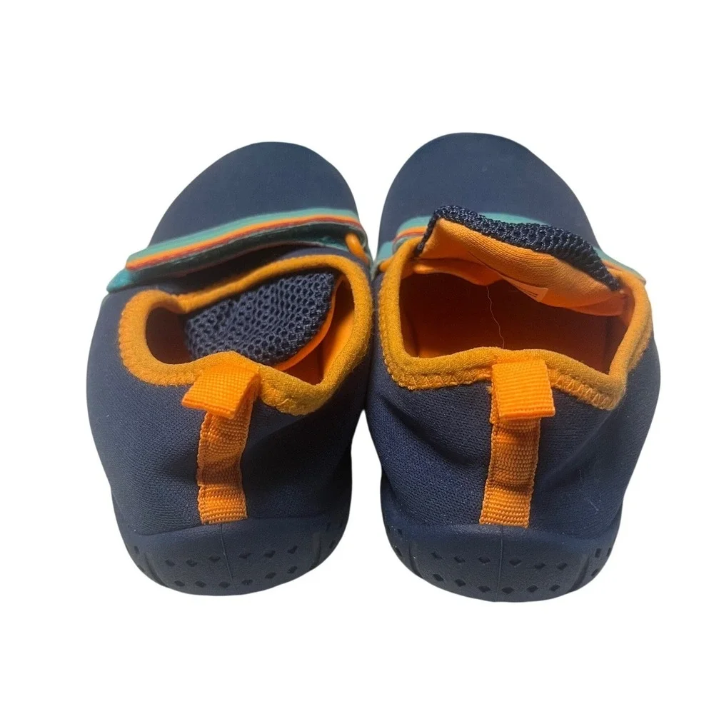 Cat & Jack Toddler Navy Blue Rainbow Strap Water Shoes Size 10 Kids Swim Shoes